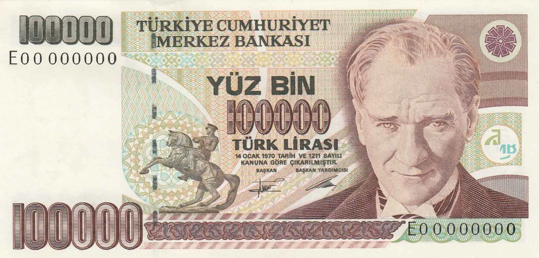 100 Bin Türk Lirası (E7-Tertip II)